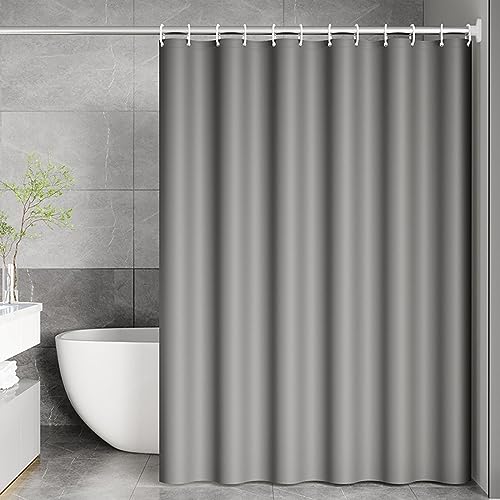 Lieson Duschvorhang Stoff 200x200CM Grau, Polyester Anti Schimmel Duschvorhang Modern mit ÖSEN Einfarbig Badezimmer Badewanne Vorhang mit Haken Lieson Duschvorhang Stoff 200x200CM Grau, Polyester Anti Schimmel Duschvorhang Modern mit ÖSEN Einfarbig Badezimmer Badewanne Vorhang mit Haken von Lieson