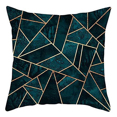 Lieson Kissenbezug Weihnachten, Kissenbezüge 40x40 1 Stück Zierkissenbezüge Dunkelblau Gitter Geometrisch, Polyester von Lieson