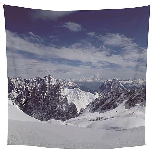 Lieson Wandteppich Schneeberg, Wandtücher Blau Grau Wandteppiche Tapisserie für Wohnzimmer Schlafzimmer Wohnheim Wanddeko, 150x150CM Lieson Wandteppich Schneeberg, Wandtücher Blau Grau Wandteppiche Tapisserie für Wohnzimmer Schlafzimmer Wohnheim Wanddeko, 150x150CM von Lieson