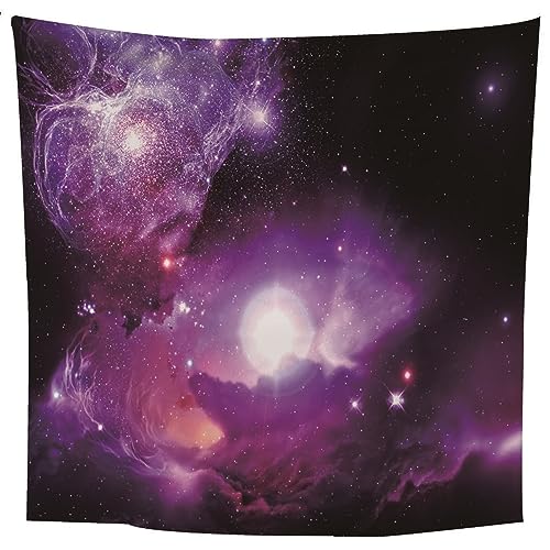 Lieson Wandtuch Sternenhimmel Universum, Trippy Wandteppich Lila Wandteppiche Tapisserie für Wohnzimmer Schlafzimmer Wohnheim Wanddeko, 240x220CM von Lieson