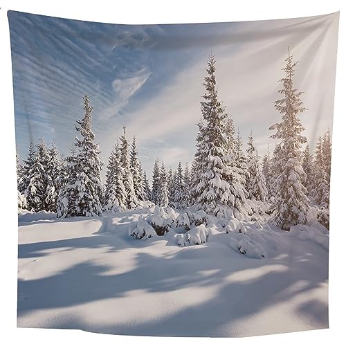 Lieson Wandtücher Schneewald, Trippy Wandteppich Grau Weiß Wandteppiche für Wohnzimmer Wohnheim Heimdekoration, 350x256CM Lieson Wandtücher Schneewald, Trippy Wandteppich Grau Weiß Wandteppiche für Wohnzimmer Wohnheim Heimdekoration, 350x256CM von Lieson