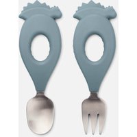 Liewood Stanley Baby Cutlery Set - Dino/Whale Blue von Liewood