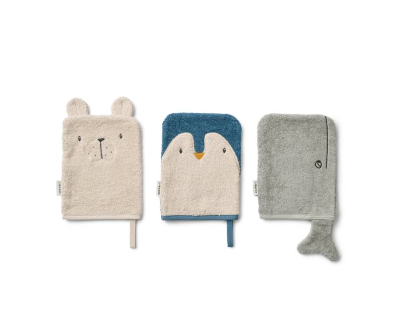 Liewood Waschlappen Kinder- Waschlappen 3 Stück, (3er Set), Bio- Baumwolle von Liewood