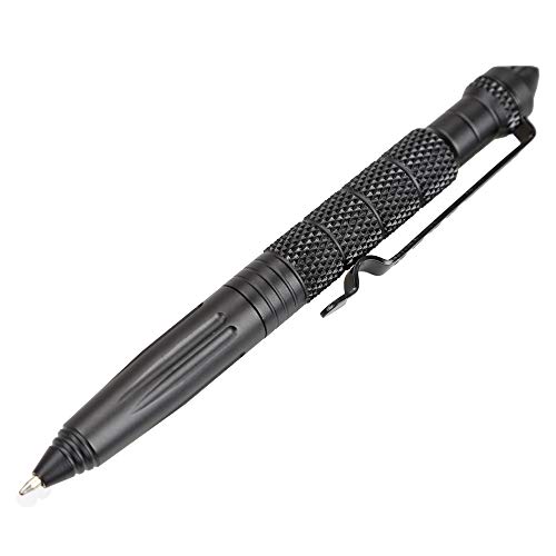 Taktischer Stift Multifunktionswerkzeug Outdoor Multitool Stift Aluminiumlegierung Glasmesser EDC Outdoor Überlebenswerkzeug schwarzer Kugelschreiber von LifBetter