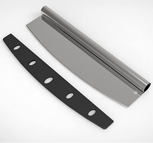Pizzaschneider Edelstahl Pizzamesser 14 Zoll – Scharfes Pizza Wiegemesser mit Klingenschutz, Spülmaschinenfest, Perfektes Pizza Schneider Werkzeug für Pizzaofen, Pizza Cutter Zubehör Pizzaschneider Edelstahl Pizzamesser 14 Zoll – Scharfes Pizza Wiegemesser mit Klingenschutz, Spülmaschinenfest, Perfektes Pizza Schneider Werkzeug für Pizzaofen, Pizza Cutter Zubehör von LifHap