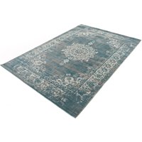 LIFA LIVING Cool Vintage Teppich Grau Blau 133 x 200 cm von Lifa Living