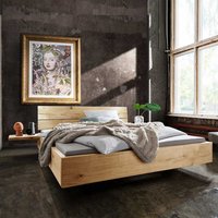 Holzbettgestell im Industry und Loft Stil zwei Nachtkommoden (dreiteilig) von Life Meubles