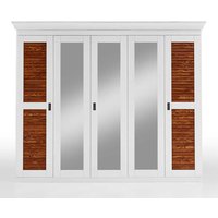 Hochwertiger Holzkleiderschrank im Landhaus Stil drei Spiegeltüren von Life Meubles