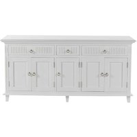 Landhaus Esszimmer Sideboard in Weiß lackiert 180 cm breit von Life Meubles