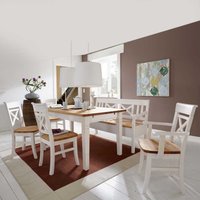 Landhaus Esszimmermöbel in Weiß (sechsteilig) von Life Meubles
