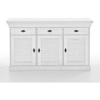 Landhaus Sideboard weiß mit drei Schubladen 144 cm breit von Life Meubles