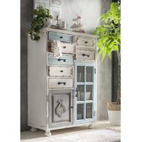 Shabby Chic Kommode aus Recyclingholz Mehrfarbig von Life Meubles