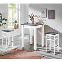 Sitzgruppe 3-teilig mit Tisch und Barhockern Landhausstil (dreiteilig) von Life Meubles