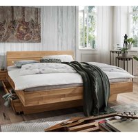 Stauraum Bett aus Wildeiche Massivholz geölt Schublade von Life Meubles