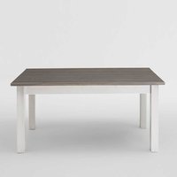 Tisch in Weiß Grau Kiefer Massivholz von Life Meubles