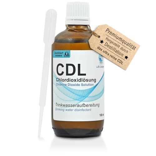 Life Solution - Chlordioxid Lösung 0,3% - CDs - CDL - Hoch Rein durch Herstellung im Destillationsverfahren - Trinkwasserdesinfektion - Chlorine Dioxide Solution - 100 ml Life Solution - Chlordioxid Lösung 0,3% - CDs - CDL - Hoch Rein durch Herstellung im Destillationsverfahren - Trinkwasserdesinfektion - Chlorine Dioxide Solution - 100 ml von Life Solution