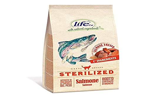 Life Cat Sterilized mit Lachs Sack 7,5 kg von LIFE