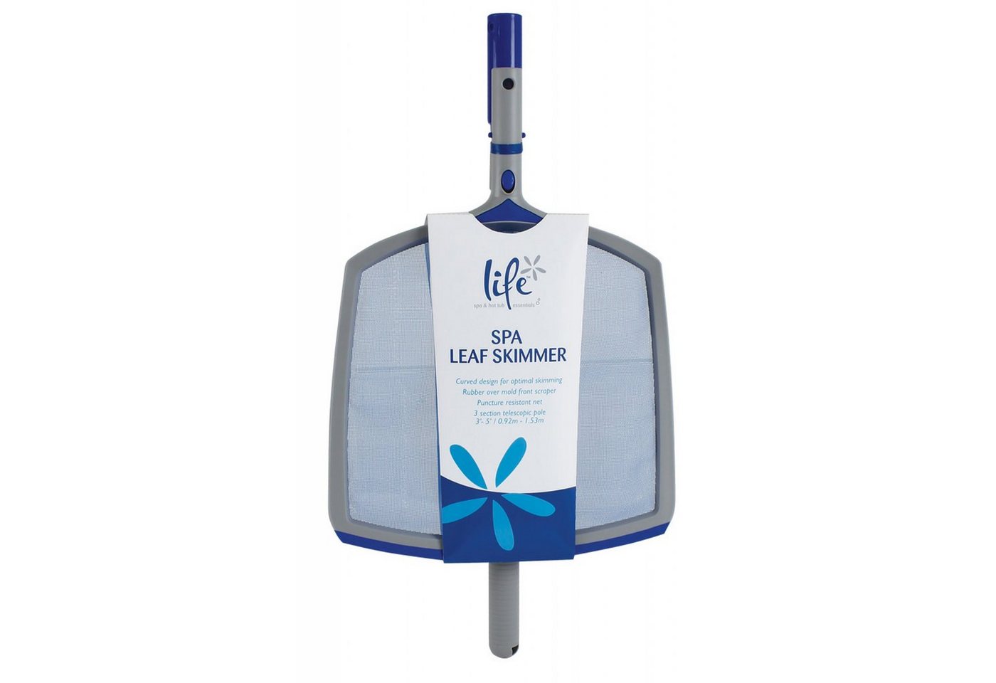 Life Poolpflege Life Spa Leaf Skimmer Whirlpool Laubskimmer inkl. Teleskopstange von Life