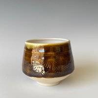 Bernstein Keramik Teetasse, Handgefertigte Tasse, Yunomi, Tcapl2Ta18 von LifeAndClay