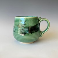 Green Hills Kaffeetasse, Große Handgemachte Keramik cmmc4Or18 von LifeAndClay