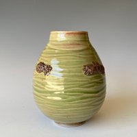 Handgemachte Strukturierte Keramikvase , Rad Geworfen Vase, Cvag3Shg9 von LifeAndClay