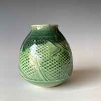 Kleine Handgefertigte Strukturierte Keramikvase, Rad Geworfen Vase von LifeAndClay