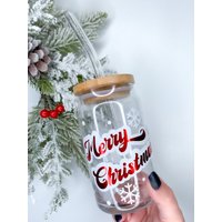 Merry Christmas Dose Glas | Urlaubsd Dose Weihnachtsd von LifeLikeBee