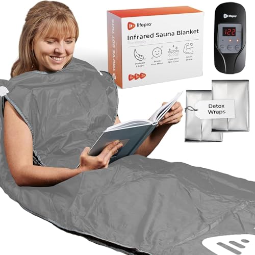 LifePro BioRemedy Infrarot Saunadecke - Tragbarer Saunatasche für zu Hause zur Entgiftung & Entspannung - Einstellbare Wärme (45.0 °C-80.0 °C) - Wasserdicht, Schweißresistent von LifePro