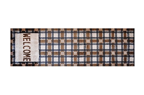 Designer Fussmatte Willkommen – Fussmatten rutschfest und waschbar – Schmutzfangmatte / Fussabstreifer – BEIGE BRAUN 50x150 cm Designer Fussmatte Willkommen – Fussmatten rutschfest und waschbar – Schmutzfangmatte / Fussabstreifer – BEIGE BRAUN 50x150 cm von LifeStyle-Mat