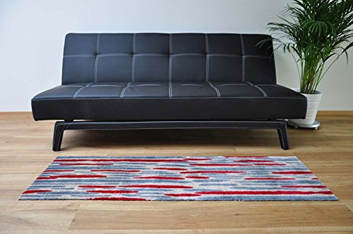 LifeStyle-Mat Designer Fussmatte Haustür – Fussmatten rutschfest und waschbar – Schmutzfangmatte / Fussabstreifer – ROT 50x150 cm von LifeStyle-Mat