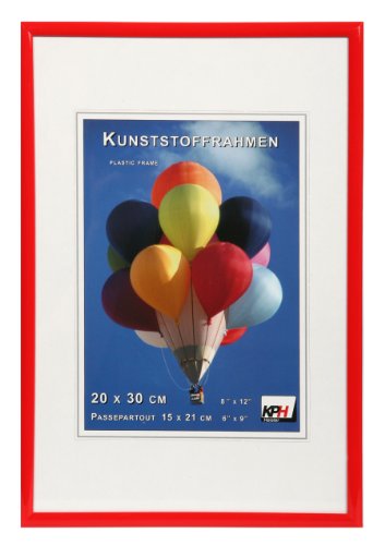 ** New Lifestyle Kunststoff Bilderrahmen Sondergrößen **: Farbe: Rot | Format: 18x24 von LifeStyled