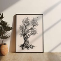 Poster Wallart For Bedroom/Living Room "Olive Tree" Life-Tree Artist Drawing Tree Motif Tree Of Life Decor Poster Wallart For Bedroom/Living Room "Olive Tree" Life-Tree Artist Drawing Tree Motif Tree Of Life Decor von LifeTreeDE