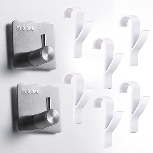 Lifeanaa Haken für Heizkörper, 6 Stück, Handtuchhaken und 2 Haken, selbstklebend, aus Edelstahl, für Bad und Küche, kein Stanzen, Kunststoff, Weiß Lifeanaa Haken für Heizkörper, 6 Stück, Handtuchhaken und 2 Haken, selbstklebend, aus Edelstahl, für Bad und Küche, kein Stanzen, Kunststoff, Weiß von KiTcHen KabAReT