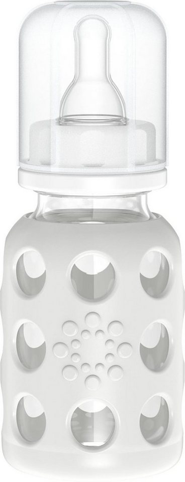 Lifefactory Babyflasche, Glasflasche 120ml, inkl. Silikonsauger Gr. 1 (0-3 Monate) von Lifefactory