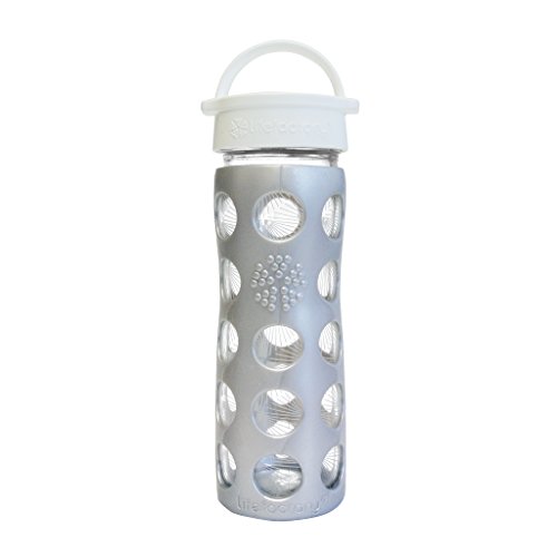 Lifefactory Wasserflasche Glas Silver Mist LF522018C4 522018 von Lifefactory