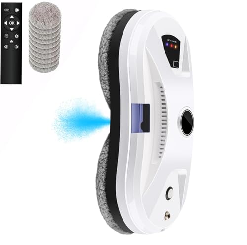 Fensterputzroboter mit Sprühfunktion, Automatischer Fensterreinigungs Roboter, 5600Pa Fensterputzroboter Elektrisch, mit Intelligentes Kantenerkennungssystem, für Innen- und Außenfenster,10x Lappen Fensterputzroboter mit Sprühfunktion, Automatischer Fensterreinigungs Roboter, 5600Pa Fensterputzroboter Elektrisch, mit Intelligentes Kantenerkennungssystem, für Innen- und Außenfenster,10x Lappen von Lifellery