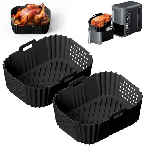 Lifemaison 2 Airfryer Zubehör Für Heißluftfritteuse Ninja Double Layer XL SL400EU Air Fryer 9.5L,Silikoneinsatz Air Fryer Accessories Für Dual Zone Heißluftfritteuse AF451EU/AF400EU/Tower T17088 von Lifemaison