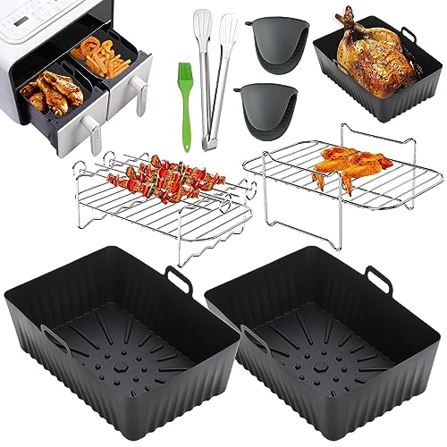 Lifemaison 8 Heißluftfritteuse Zubehör,Airfryer Zubehör für Ninja Foodi AF400EU AF300EU 7,6-9.5L SL400EU Und anderen Dual Zone Air Fryer,Ninja Dual Zone Heißluftfritteuse Zubehör,Air Fryer Accessories Lifemaison 8 Heißluftfritteuse Zubehör,Airfryer Zubehör für Ninja Foodi AF400EU AF300EU 7,6-9.5L SL400EU Und anderen Dual Zone Air Fryer,Ninja Dual Zone Heißluftfritteuse Zubehör,Air Fryer Accessories von Lifemaison