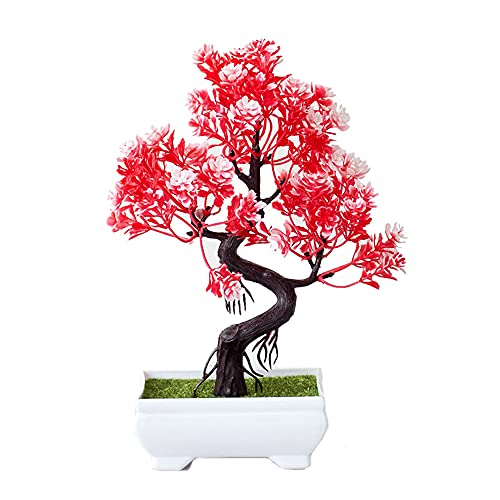 Lifemaison Künstliche Bonsai Künstliche Pflanzen Kunstpflanze Pflanze Künstliche Bonsai-Baum Pflanzen Kunstbaum Home Office Simulation Topfpflanze Garden Deko Feng Shui Lucky Deko(06) von Lifemaison