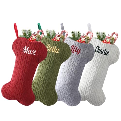 Lifemaison Nikolausstrumpf personalisiert mit Namen Hund Weihnachtsstrumpf Hunde 17.5” Großer gestrickter Weihnachtsstrumpf Christmas Stockings Kamin Hängenden für Feiertags,Familienparty,Dekoration,2 Lifemaison Nikolausstrumpf personalisiert mit Namen Hund Weihnachtsstrumpf Hunde 17.5” Großer gestrickter Weihnachtsstrumpf Christmas Stockings Kamin Hängenden für Feiertags,Familienparty,Dekoration,2 von Lifemaison