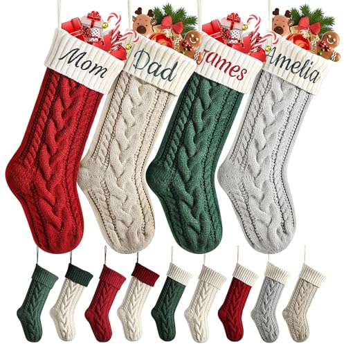 Lifemaison Weihnachtsstrumpf Personalisiert Nikolausstrumpf mit Benutzerdefinierte Namen 18” Großer gestrickter Weihnachtsstrumpf Christmas Stockings für Feiertags,Familienparty,Dekor,Geschenk,3 A Lifemaison Weihnachtsstrumpf Personalisiert Nikolausstrumpf mit Benutzerdefinierte Namen 18” Großer gestrickter Weihnachtsstrumpf Christmas Stockings für Feiertags,Familienparty,Dekor,Geschenk,3 A von Lifemaison