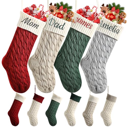 Lifemaison Weihnachtsstrumpf Personalisiert Nikolausstrumpf mit Benutzerdefinierte Namen 18” Großer gestrickter Weihnachtsstrumpf Christmas Stockings für Feiertags,Familienparty,Dekor,Geschenk,3 B Lifemaison Weihnachtsstrumpf Personalisiert Nikolausstrumpf mit Benutzerdefinierte Namen 18” Großer gestrickter Weihnachtsstrumpf Christmas Stockings für Feiertags,Familienparty,Dekor,Geschenk,3 B von Lifemaison
