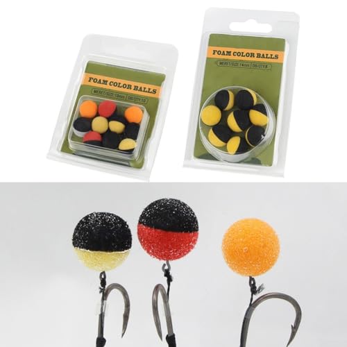 10 Stück EVA schwimmende Köderbälle Karpfenangeln Essentials für Rig und Feeder (14 mm (10 mm) von LifenaviStore