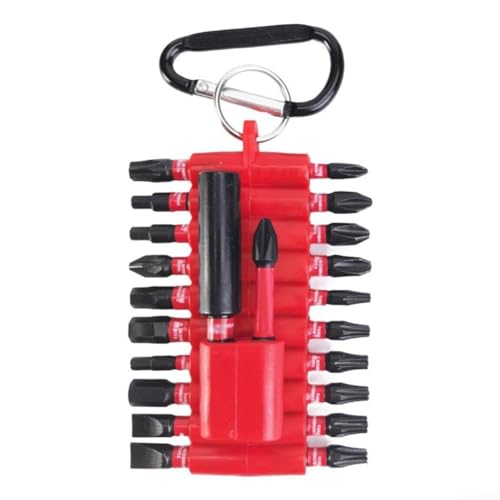22-teiliges Elektro-Schraubendreher-Bit-Set mit Magnethalter und für langlebige Stahl-Bits, inkl. PH T SQ PZ Sechskant-Typen für den Einsatz in Elektronik- und Möbelprojekten (C (D (Pflaumenblüte)) von LifenaviStore