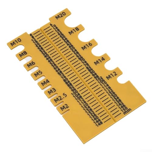 Benutzerfreundliches 3D-gedrucktes Schraubenlineal, genaue Messungen für Schrauben in verschiedenen Anwendungen (Khaki) von LifenaviStore