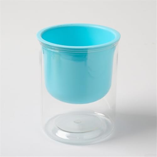 Blumentopf aus durchscheinendem PET-Material mit selbstabsorbierendem Design, wählen Sie Ihre Farbe (blau) von LifenaviStore