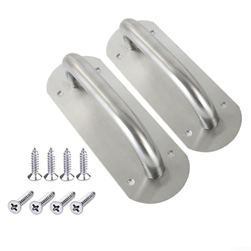 LifenaviStore Zuggriffe aus Edelstahl, 2 Stück, geeignet für Scheunen- und Feuerschutztüren, modernes Finish (oval) von LifenaviStore