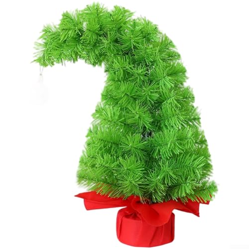 PVC-Weihnachtsbaum-Schreibtisch-Ornament mit flexiblem Zweig-Design und stabiler Unterstützung für saisonale Tischnutzung (Ellenbogen-Baum 45 cm) von LifenaviStore