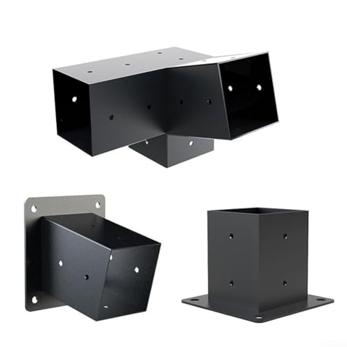 Pergola Bracket Kit for Slanted Roofs Wall Mount for 4x4 Inch Wood Posts (Right 15° Set) von LifenaviStore