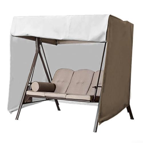 Robuste Hollywoodschaukelabdeckung, wasserdichter Schutz für 3-Sitzer- und 2-Sitzer-Terrassenstühle (Kaffee) von LifenaviStore